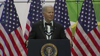 Bidens Brain Completely Malfunctions As He Tries Fails To Read From His Gigantic Teleprompter [upl. by Ahseetal668]