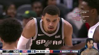 FlightReacts SPURS at PISTONS  FULL GAME HIGHLIGHTS  January 10 2024 [upl. by Sonitnatsnok734]