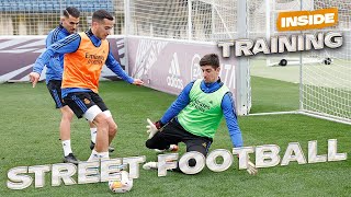 Street football and 1v1 in Real Madrid training [upl. by Ecnarret989]