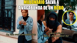 Salvo a vagabunda de un robo y se enamoro de ella reels shorts viralvideo [upl. by Thanos88]