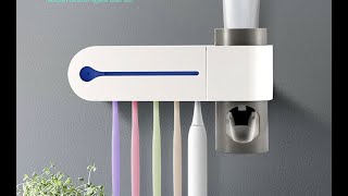 3 in 1 UV Toothbrush Holder Sterilizer Automatic Toothpaste Squeezer  Test [upl. by Isla]