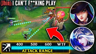 We played the LONGEST Range bot lane in existence THE JHIN WAS RAGING LOL [upl. by Pollux]