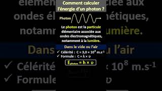 Comment calculer lénergie dun photon [upl. by Alenas]