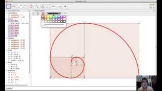 Espiral Aurea con Geogebra Ing Rodolfo Garcia Miranda [upl. by Worl]