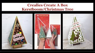 Crealies Create A Box Kerstboom Christmas Tree all languages by Mandy [upl. by Ashlan]