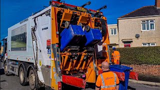 Suez Mercedes Econic Bin lorry on Mixed Recycling UTG [upl. by Adnamor]