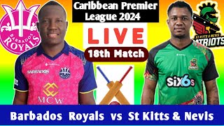 St Kitts amp Nevis Patriots vs Barbados Royals  SKNP vs BR 18th Match CPL 2024 CPL 2024 [upl. by Miner354]