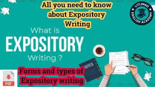 Expository Writing  Forms and types of Expository writing [upl. by Shanney]