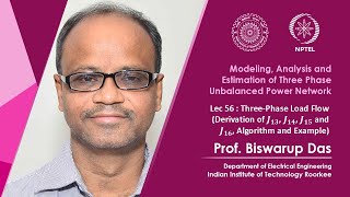 Lec 56 ThreePhase Load Flow Derivation of J13 J14 J15 and J16 Algorithm and Example [upl. by Amorette]