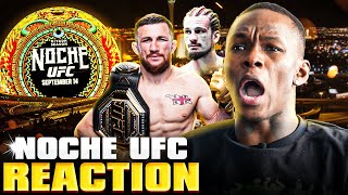 Israel Adesanya Reacts To The UFC Noche Event amp INSANE Sphere Production [upl. by Ynnatirb571]