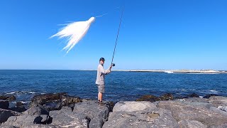 Fishing an inlet and jetty with Spro Power Bucktail Jigs [upl. by Yim601]