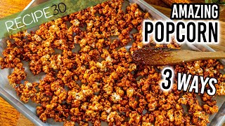 3 Delicious Popcorn Flavors  Best made at home [upl. by Melamie]