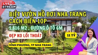 Biệt thự sân vườn Nha Trang có hồ bơi 4pn 1800m2 chỉ 11 tỷ Quá rẻ [upl. by Isaacson385]