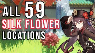 ALL 59 Silk Flower Locations amp Farming Routes  Genshin Impact Guide [upl. by Radley]