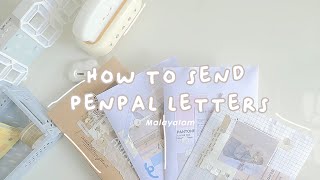 penapal Letter എങ്ങനെ send ചെയ്യാം ☁️🥞How to a send Penpal Letter Malayalam Aesthetic Penpal Letter [upl. by Spevek746]