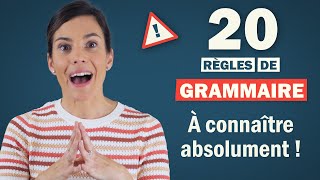 20 règles de grammaire SIMPLES à connaître ABSOLUMENT [upl. by Torrie279]