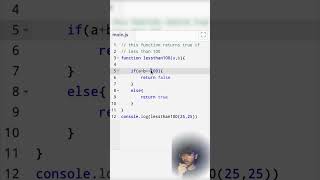 Less than 100 in js shorts codingprogramming [upl. by Niasuh]
