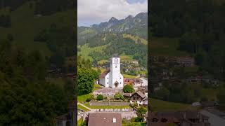 Stunning Drone Footage of Charmey Village in Switzerland aerial drone dji switzerland [upl. by Nurav]