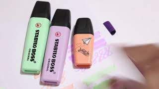 STABILO BOSS ORGINAL HIGHLIGHTER REVIEW [upl. by Ayamat]