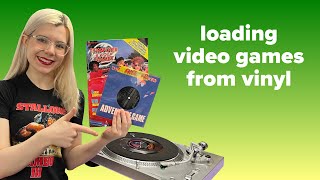 Loading video games from vinyl records  Thompson Twins Adventure Game [upl. by Cinelli]