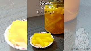 Easy Korean Pickled Daikon Recipe  Danmuji 단무지 [upl. by Hulbig]