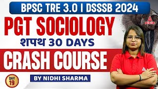 BPSCDSSSB PGT Sociology Crash Course 19  Sociology By Nidhi Sharma [upl. by Lorelle]