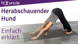 Herabschauender Hund  Yoga Übung einfach erklärt [upl. by Ativahs]