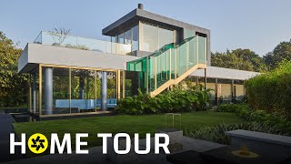 This Modern Glass Home in Alibaug is The Perfect Party Pad Home Tour [upl. by Crosse]