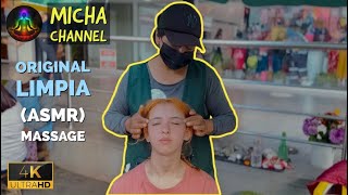 Energy Cleansing amp Limpia ASMR Street Massage for tingles in Ecuador Public Market [upl. by Gnim583]