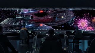 EnterpriseF Leaves Spacedock  Star Trek Picard S03E09 [upl. by Norok403]