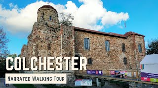 COLCHESTER  4K Narrated Walking Tour  Lets Walk 2021 [upl. by Marillin]