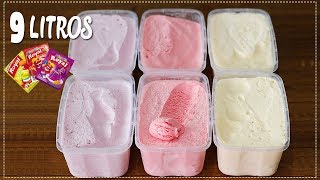 FAÇA 3 LITROS DE SORVETE COM UM PACOTE DE GELATINA [upl. by Ahsilad]