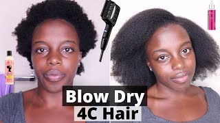 BlowDrying My 4C Natural Hair [upl. by Harlen]