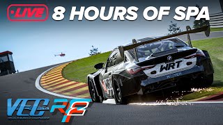 rFactor 2 Online  Virtual Endurance Championship  8 Hours of SpaFrancorchamps [upl. by Nonnahsed]