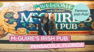 The Famous McGuires Irish Pub in Pensacola Florida  Covered With Dollar Bills [upl. by Essiralc]