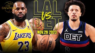 Los Angeles Lakers vs Detroit Pistons Full Game Highlights  Nov 29 2023  FreeDawkins [upl. by Hurley]