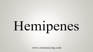 How To Say Hemipenes [upl. by Oloapnaig]