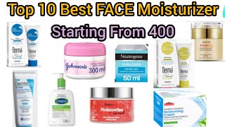 Top 10 Best BRIGHTENING Moisturisers for GLOWING SKIN starting from 400 Rs [upl. by Elleinad]