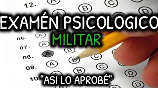 Como PASAR EXAMEN PSICOLOGICO MILITAR 💯 ¿Qué evalua  Moyvax [upl. by Goldy960]