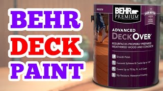 Behr Premium Advanced Deck Over Product Overview  Home Depot Deck Paint [upl. by Lyon]