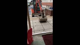 unpaid labourer destroys Travelodge with a digger  view from inside [upl. by Aihpled]