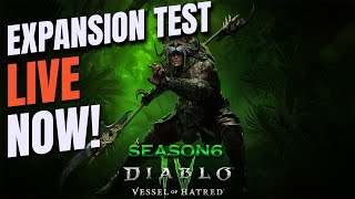 Diablo 4 Expansion Test LIVE NOW  New Leveling amp Class Builds with Runewords [upl. by Ahsia]