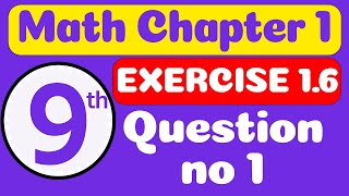 Class 9th Math Chapter 1  Exercise 16 Q 1 9th Class Math Chapter 1  Exercise 16 [upl. by Eselahs]