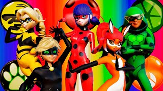 Miraculous Ladybug QUINTET transformation S2 assemble [upl. by Ylrebnik]