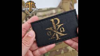 Chi Rho Christogram Jesus Christ Lasercut Patch tactical bag army [upl. by Navada615]