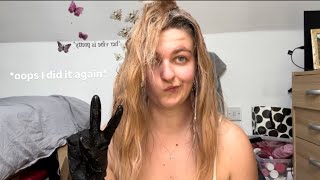 Dyeing my hair Again  Toning patchy blonde hair… [upl. by Valerian]