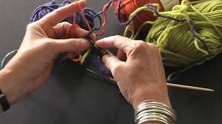 Tutorials for Stranded Colorwork  weaving in new yarn before end of round [upl. by Peednus314]