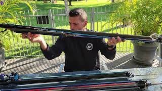 Testing custom 90cm Ermes roller speargun [upl. by Kinsler702]