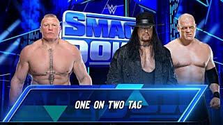 FULL MATCH  Brock Lesner Vs Under Taker amp Kane  WWE Gaunlet Match in Smackdown 2024 [upl. by Eriuqs335]