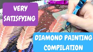 VERY SATISFYING  Diamond Art Painting Compilation  ASMR [upl. by Janiuszck]